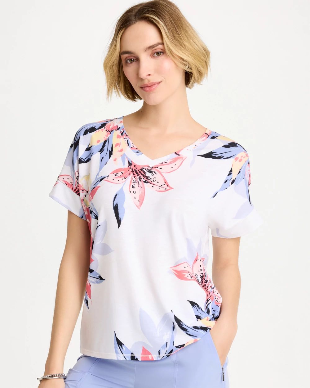 Zenergy® Lily Drop Shoulder Tee | Chico's